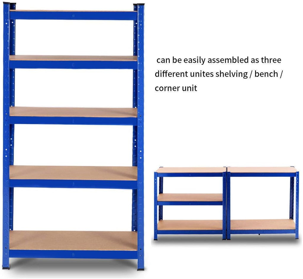 5-Tier Heavy Duty Steel Storage Shelves with Adjustable Shelves V911157