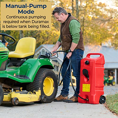 14 Gallon Red Portable Gas Fuel Tank Container with Pump and Hose N610