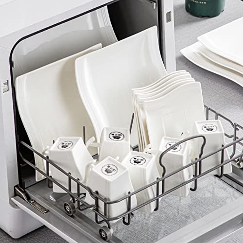 Ivory White 60 Piece Porcelain Dinnerware Set G8103