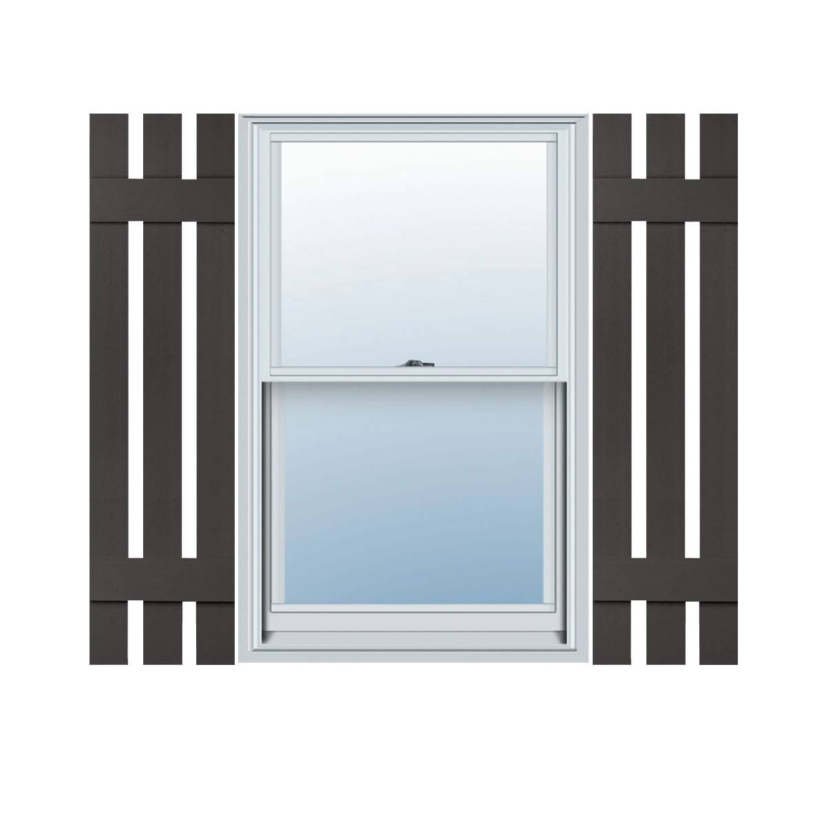Vinyl Three Board Spaced Shutters T61011