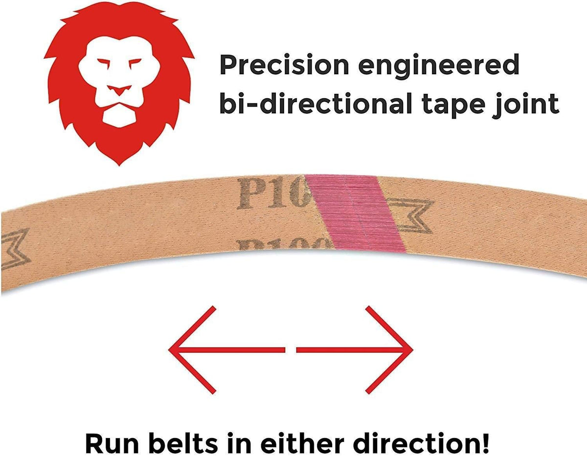 2 X 42 Inch Silicon Carbide Extra Fine Grit Sanding Belts 6 Pack F779