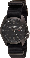 Stainless Steel Automatic Watch with Nylon Strap, Black J45273