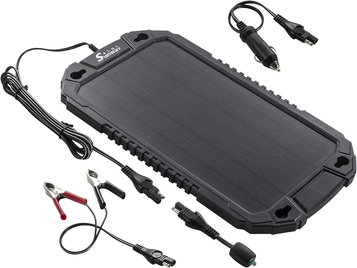 12V 8W Portable Waterproof Solar Car Battery Trickle Charger J953113