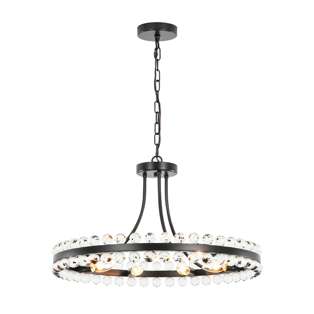 9-Light Dimmable Crystal Chandelier S874