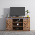 White Sliding Barn Door Wood TV Stand H54818