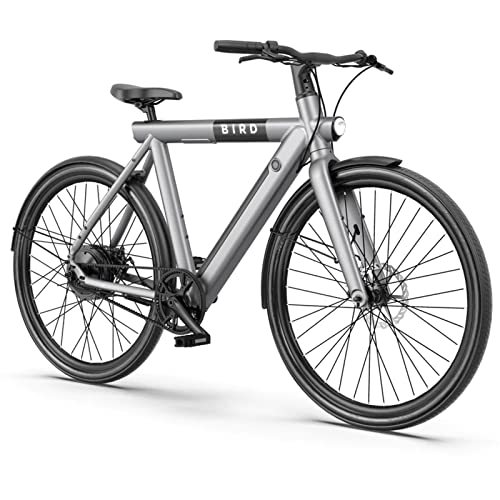 Black 28" Electric Commuter Mountain Bike with 500W Motor, 36V Removable Battery, LCD Display, Disc Brake, Belt Drive C902116