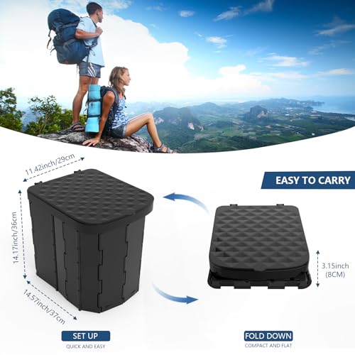 Portable Folding Toilet with Lid L36801