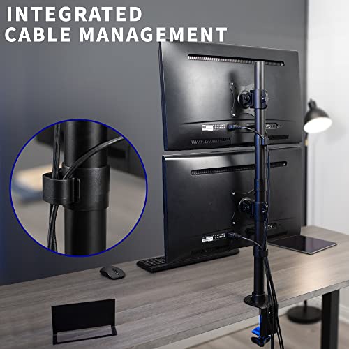 Dual Monitor Desk Mount Stand for 2 LCD Ultrawide Screens up to 34 inches T2005