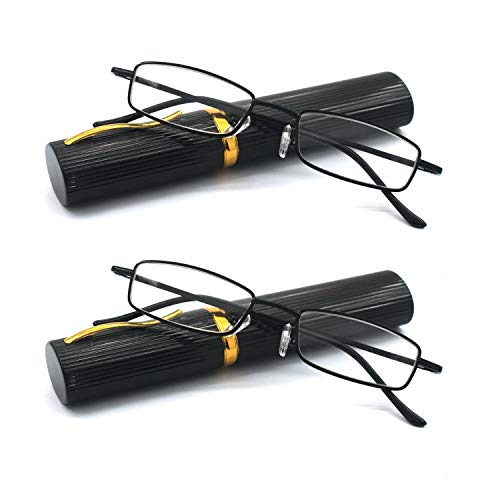 Compact Aluminum Reading Glasses with Case W3759