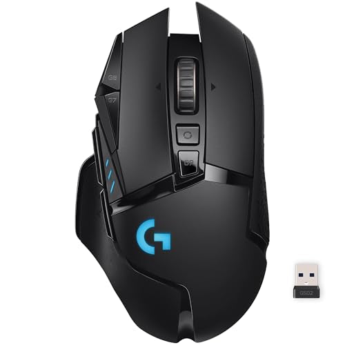 Black Wireless Gaming Mouse with Hero 25K Sensor A359567