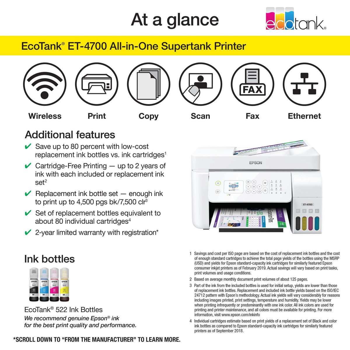 Wireless All-in-One Color Supertank Printer X1822