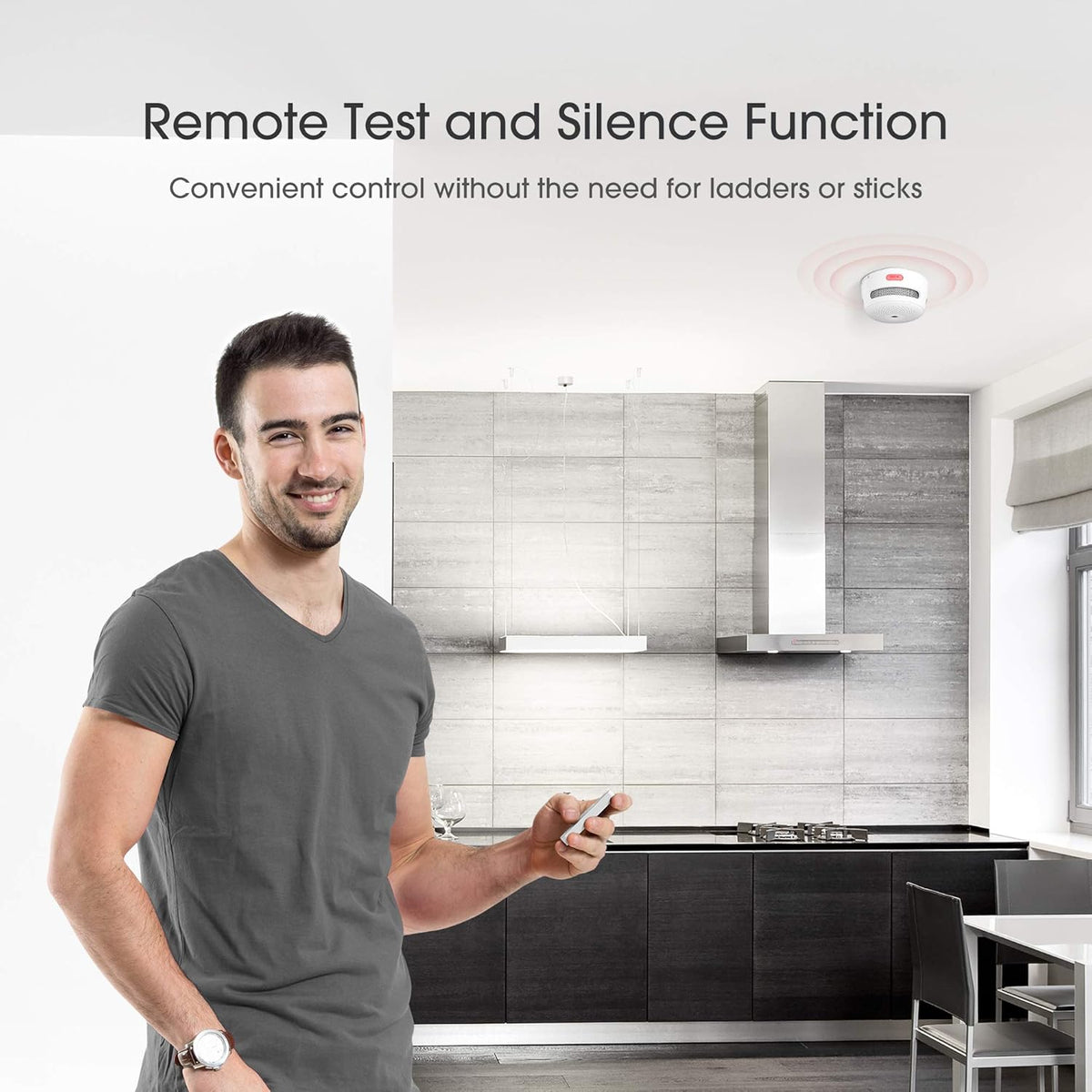 Remote Controller for Wireless Smoke & Carbon Monoxide Detector Alarms V215