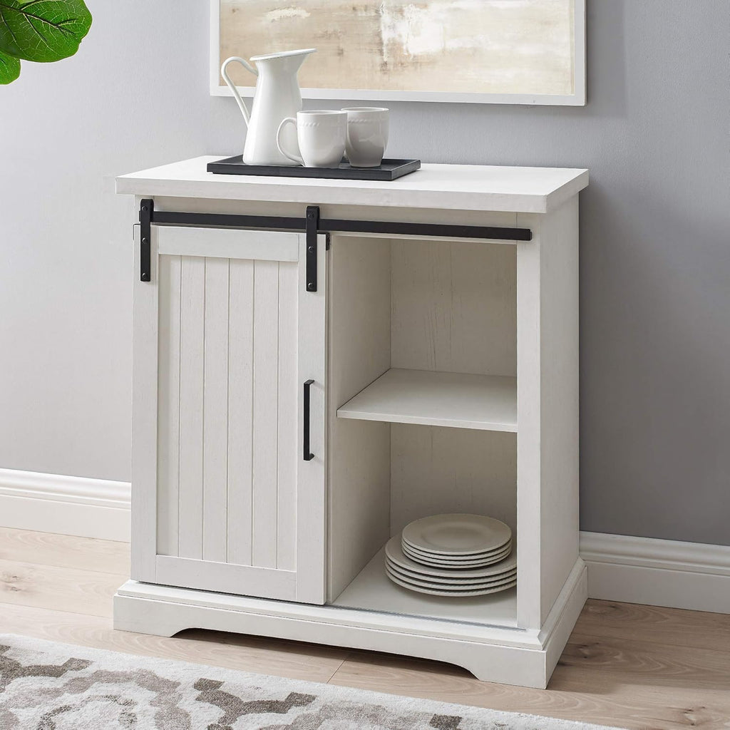 32 Inch White Oak Storage Cabinet J211515