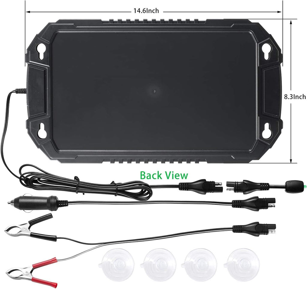 12V 8W Portable Waterproof Solar Car Battery Trickle Charger J953113