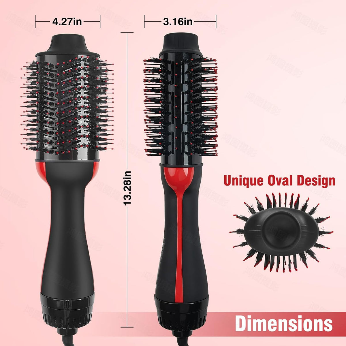 Hot Air Brush Blow Dryer Styling Tool with Ceramic Oval Barrel M32869