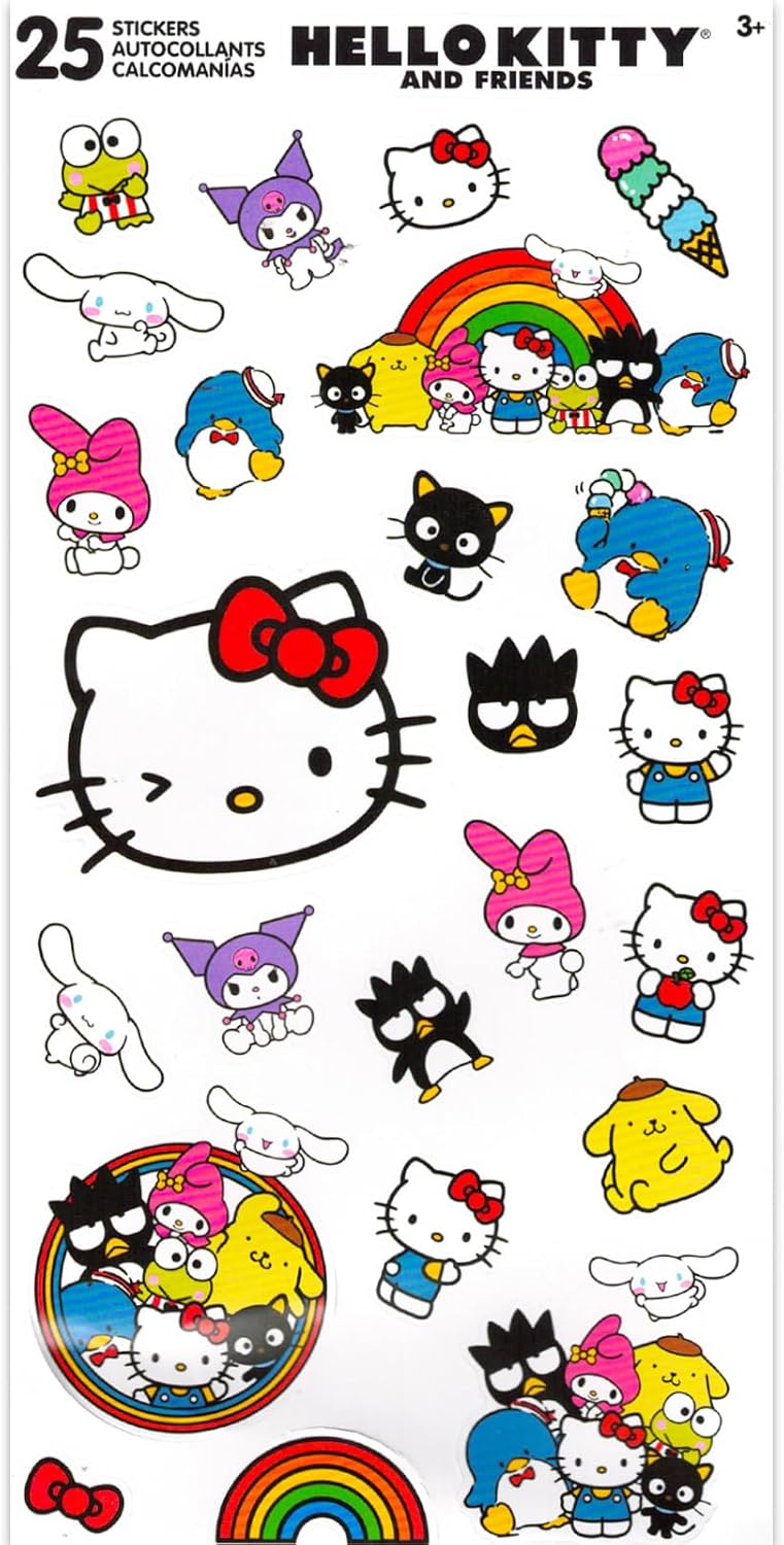 16" Hello Kitty Backpack with Front Pocket and Stickers V40296