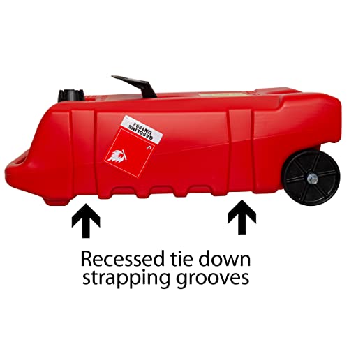 14 Gallon Red Portable Gas Fuel Tank Container with Pump and Hose N610