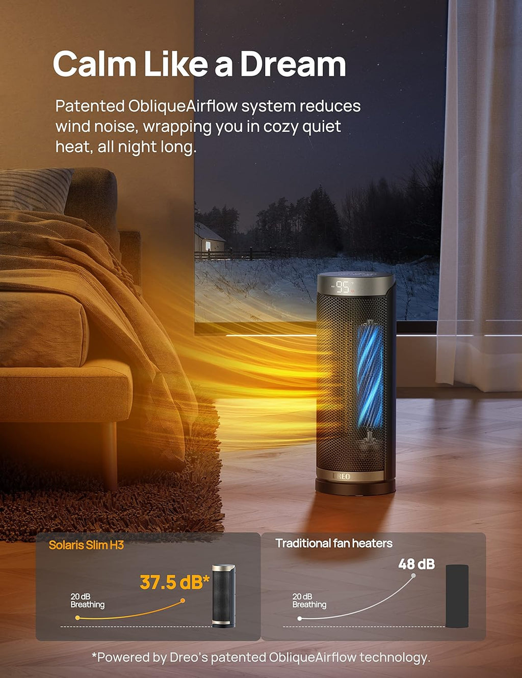 16 inch 1500W Oscillating Electric Space Heater with Remote W130565