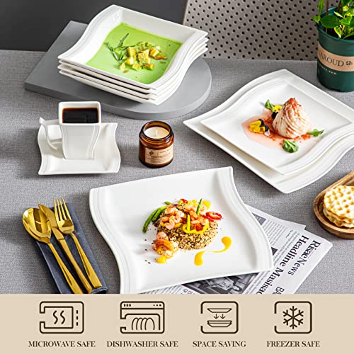 Ivory White 60 Piece Porcelain Dinnerware Set G8103