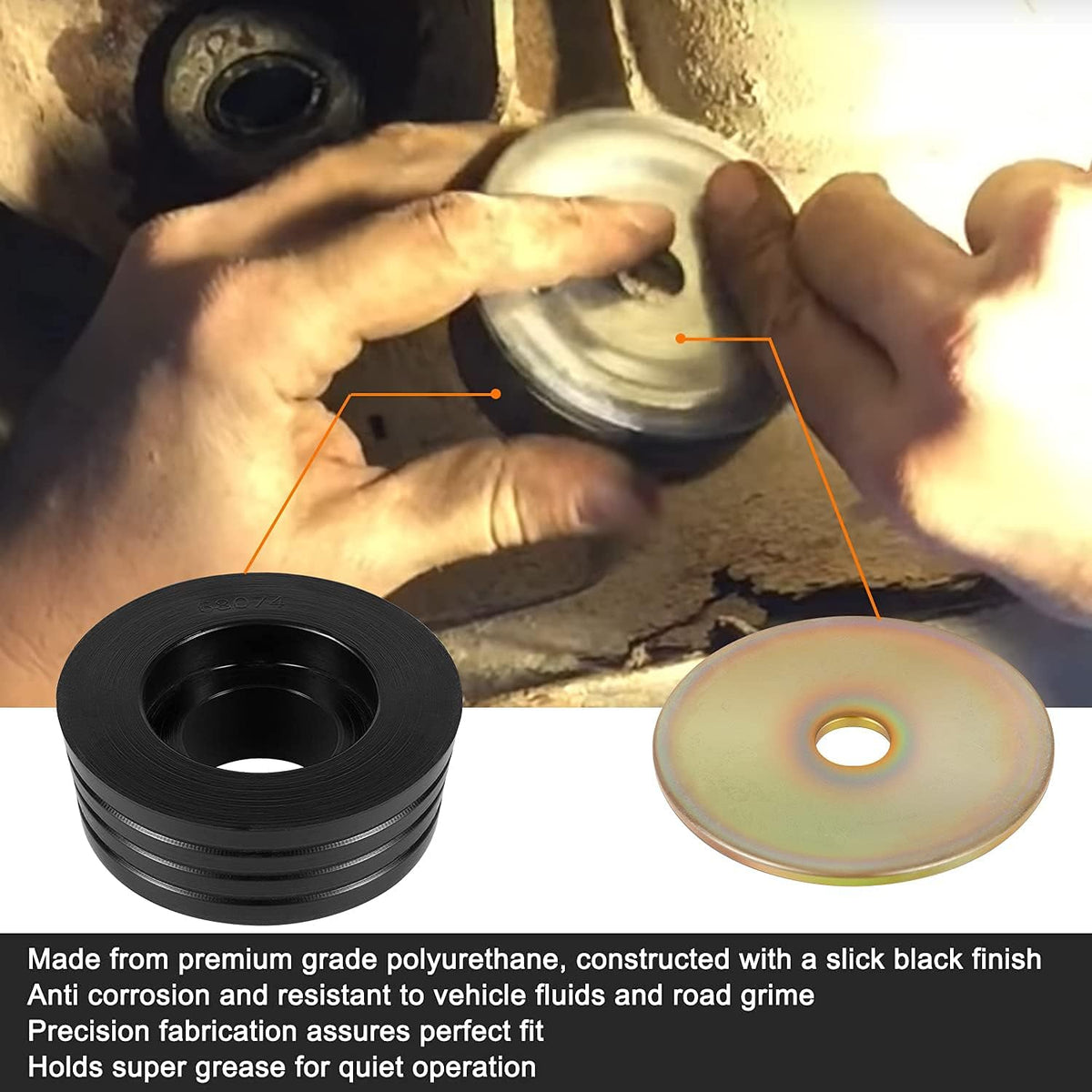 Black 62 Pcs Body Mount Bushing Kit D96753
