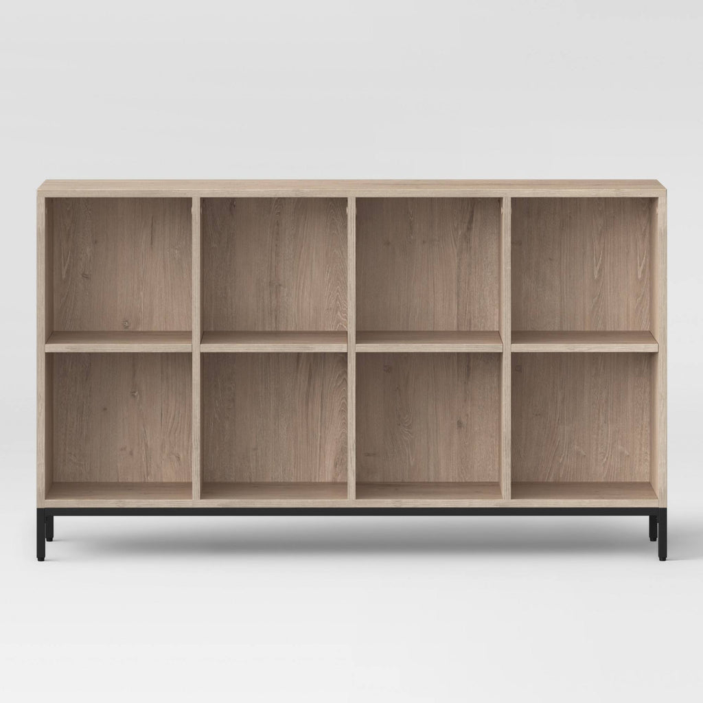 8-Cube Vintage Oak Bookcase P836