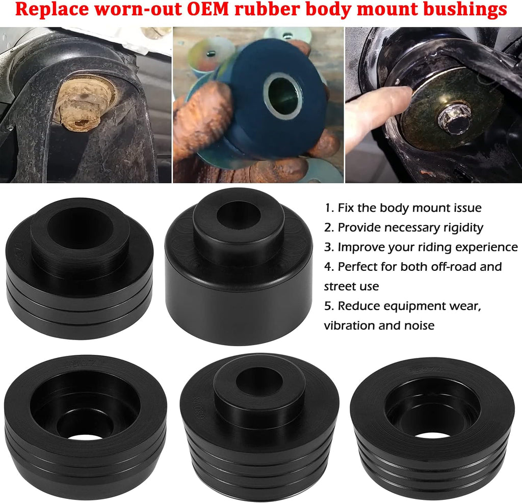 Black 62 Pcs Body Mount Bushing Kit D96753