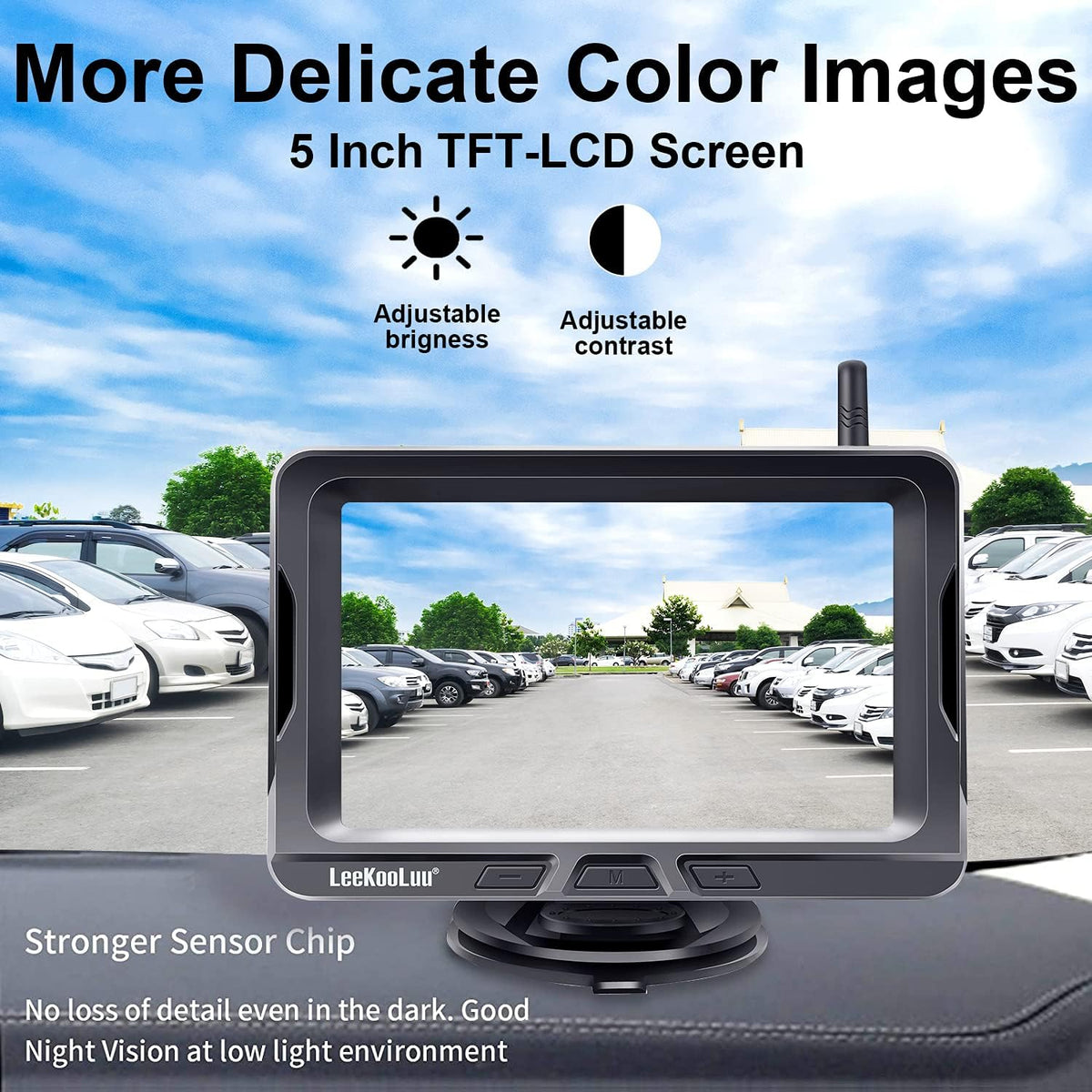 HD 1080P Wireless Backup Camera with 5 Inch Split Screen T608