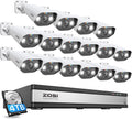 16CH 1080P Security Camera System with 2TB Hard Drive D337