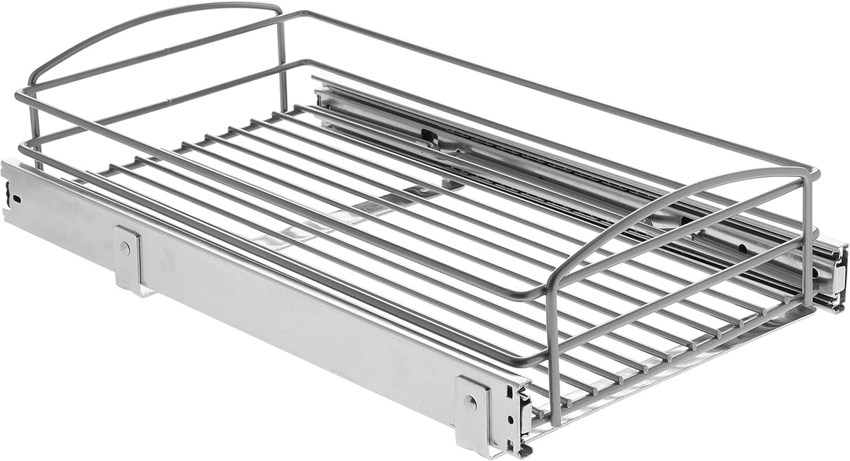 Silver Pull Out Cabinet Organizer Q870795