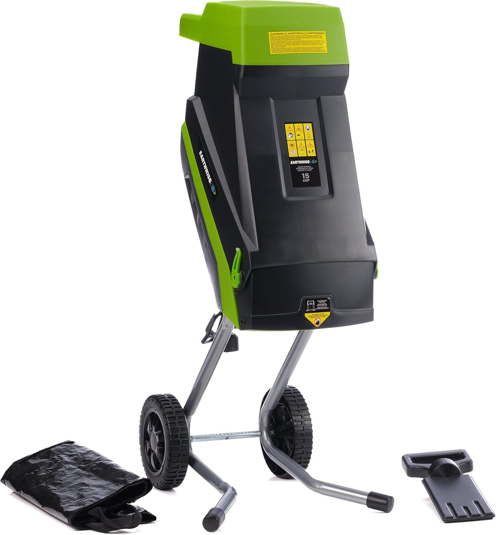 15-Amp Electric Corded Chipper/Shredder with Collection Bag F59991