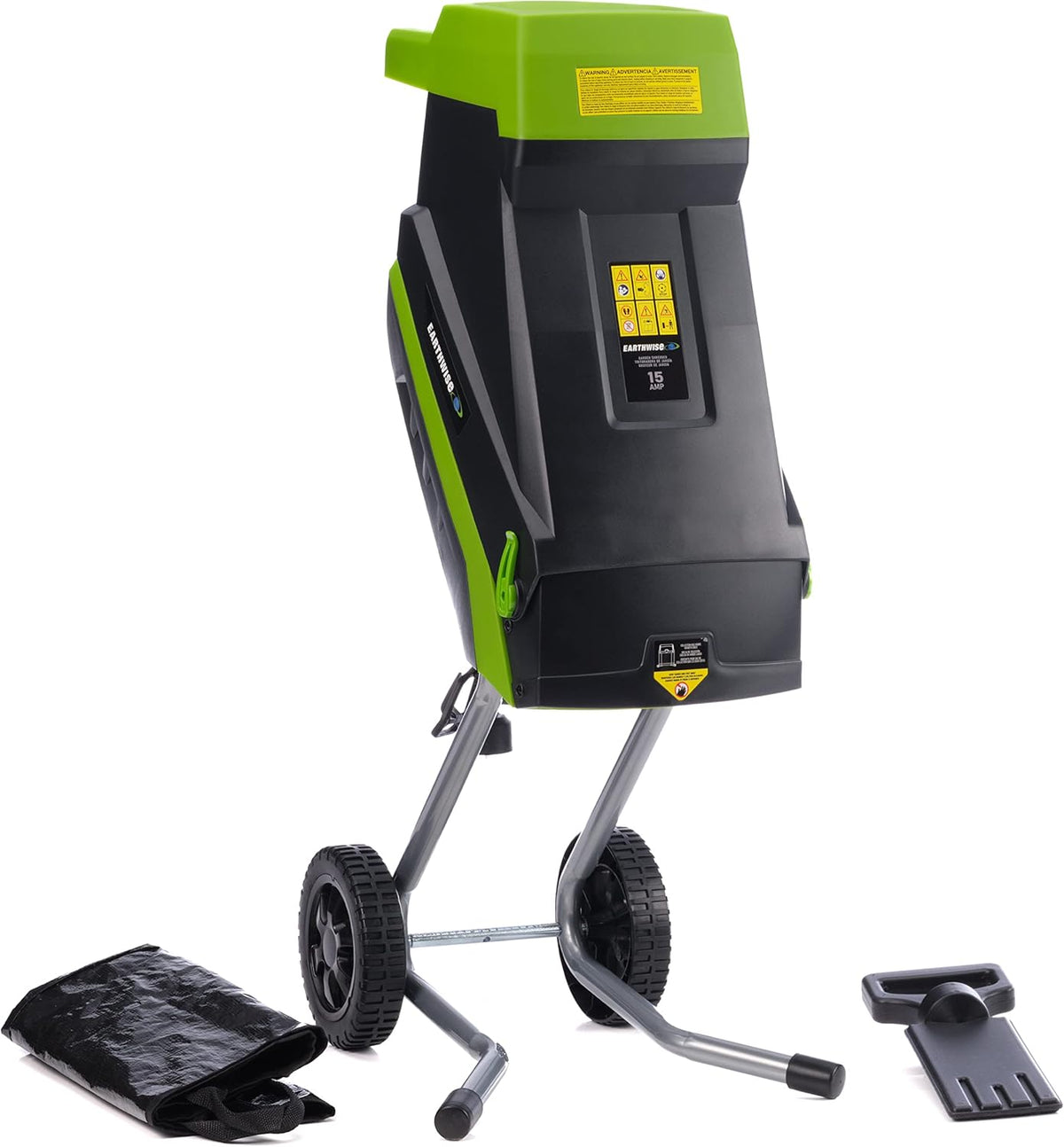 15-Amp Electric Corded Chipper/Shredder with Collection Bag F59991