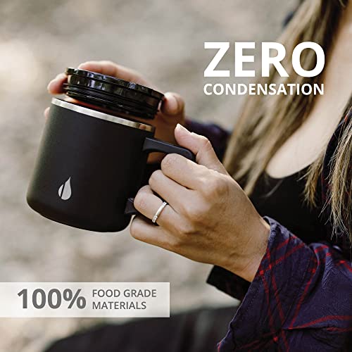 16oz Triple Wall Stainless Steel Insulated Coffee Mug with Lid W978
