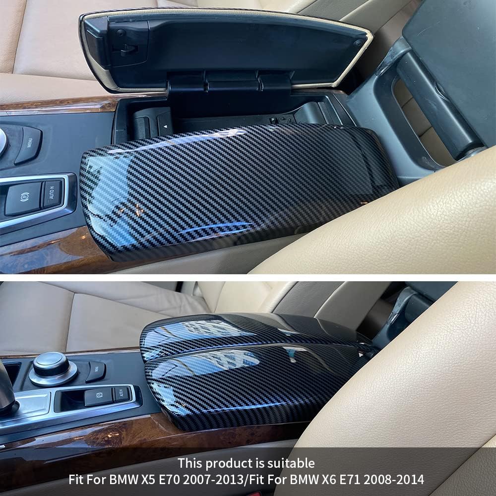 Carbon Fiber Color Car Center Armrest Box Cover B12650