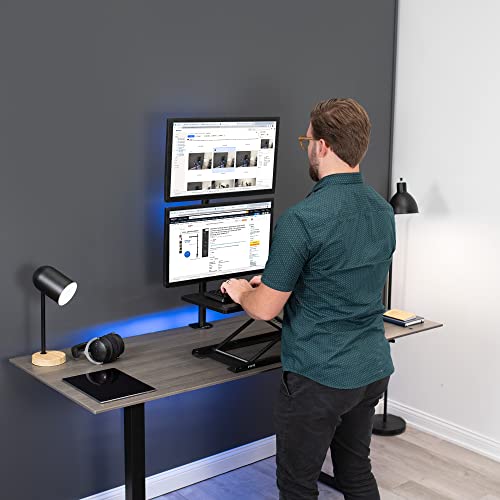 Dual Monitor Desk Mount Stand for 2 LCD Ultrawide Screens up to 34 inches T2005