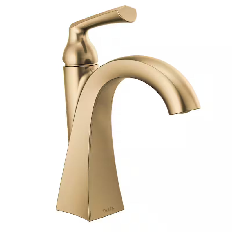 Single-Handle Single Hole Bathroom Faucet in Champagne Bronze B5857