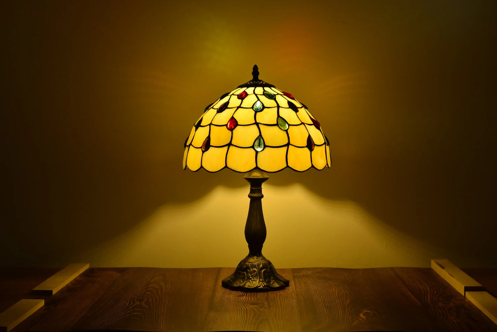 Tiffany Style Table Lamp Stained-Glass 18.1'' H Multi-Color G314