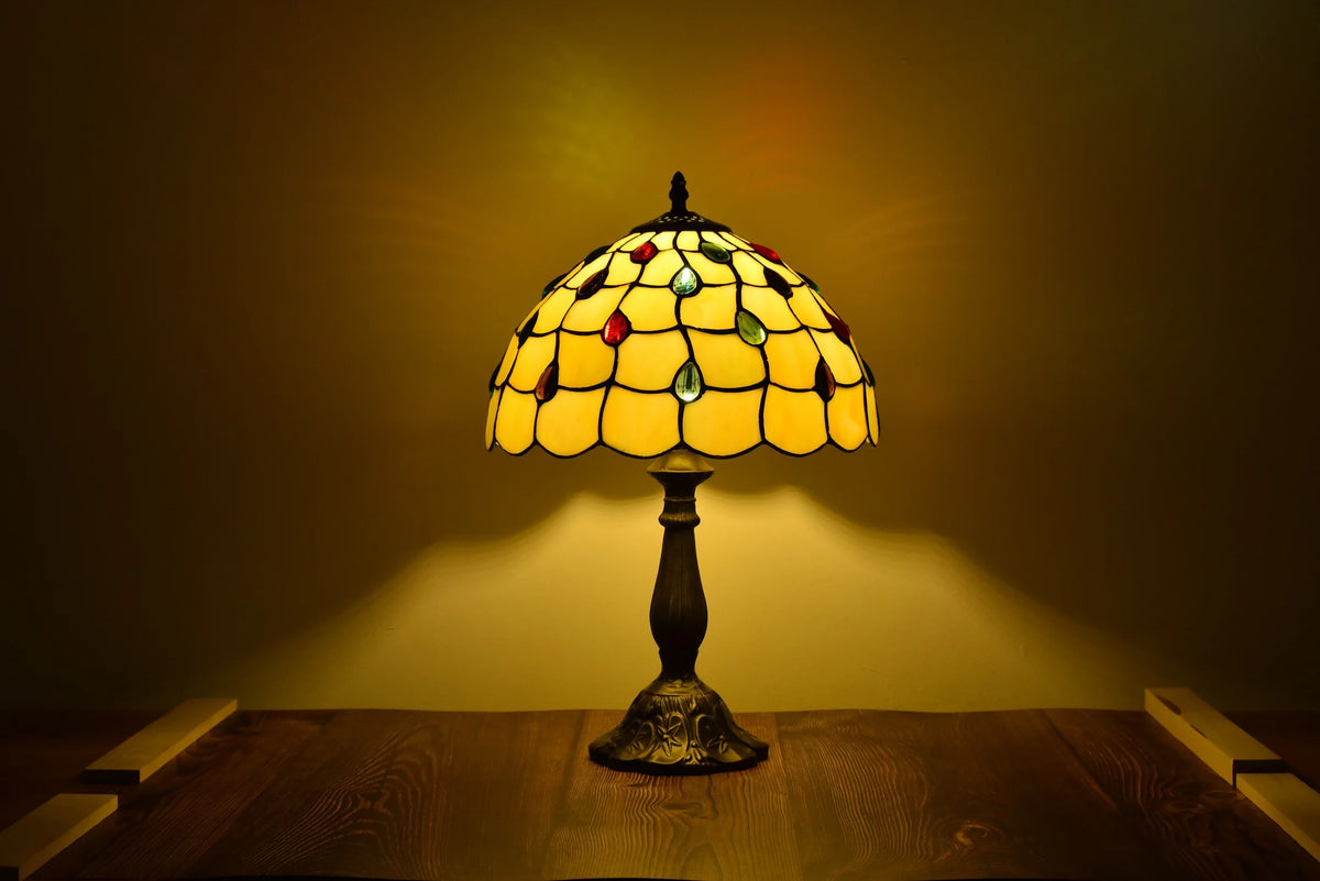 Tiffany Style Table Lamp Stained-Glass 18.1'' H Multi-Color G314
