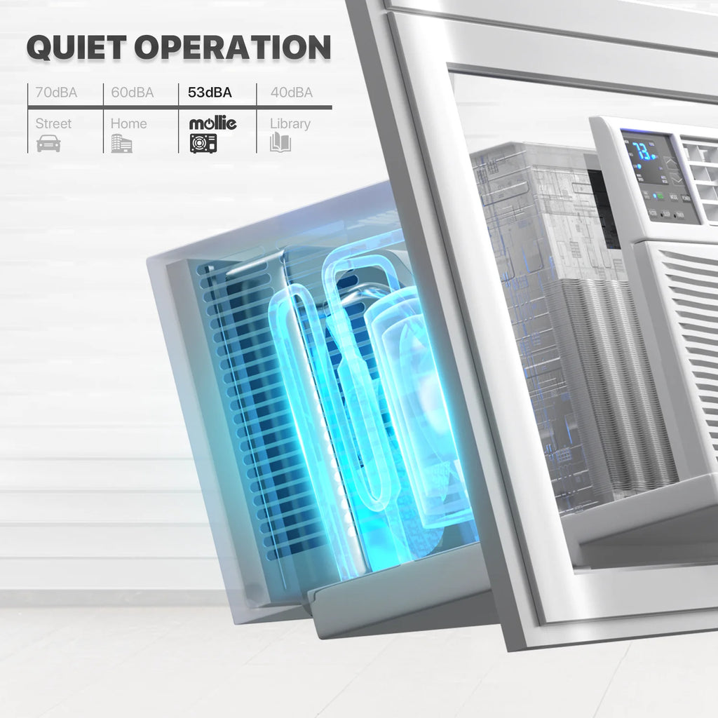 12,000 BTU 115V White Window Air Conditioner with Remote Control P493
