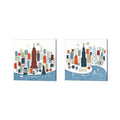 2 Piece Canvas Art Set Each 14 x 14 B94691