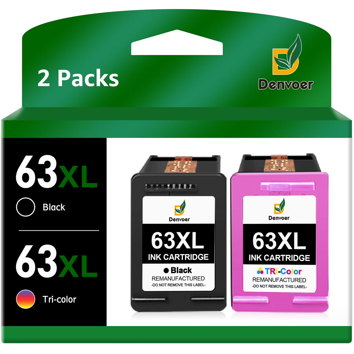 63XL Ink Cartridge Combo Pack (2-Pack, 1 Black, 1 Tri-Color) Y942