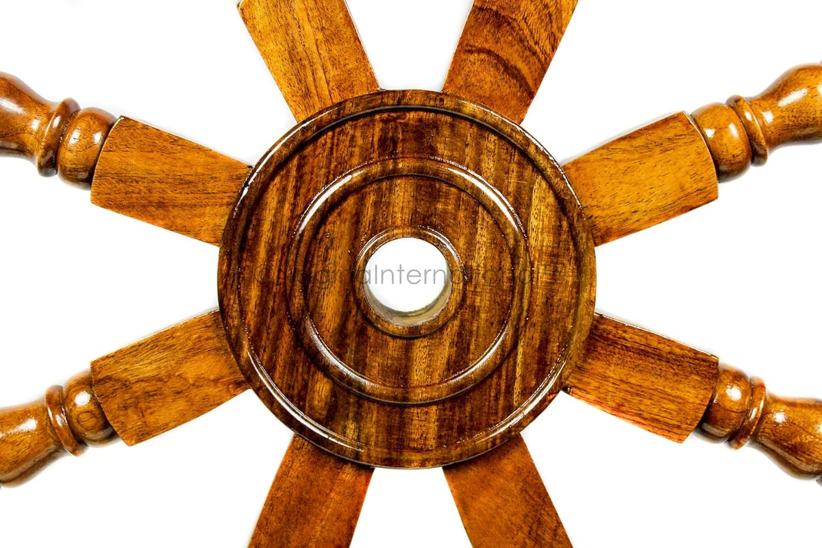 Nautical Decor Pack of 2 Wooden Ship Wheel J621