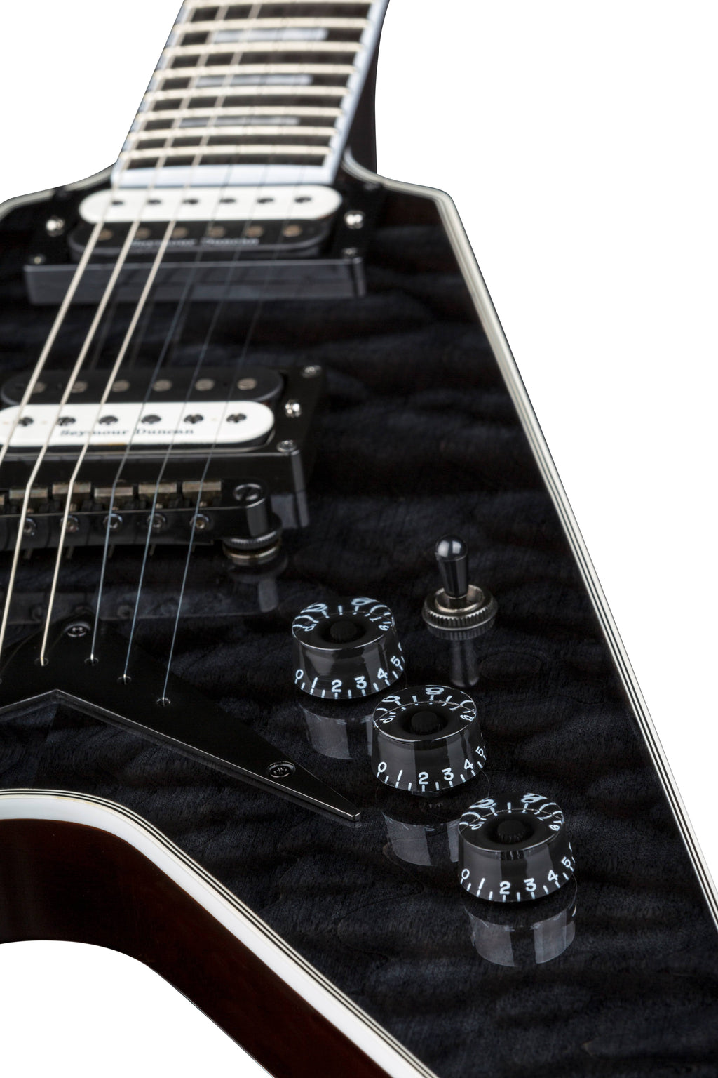 Trans Black Quilt Top Electric Guitar L880