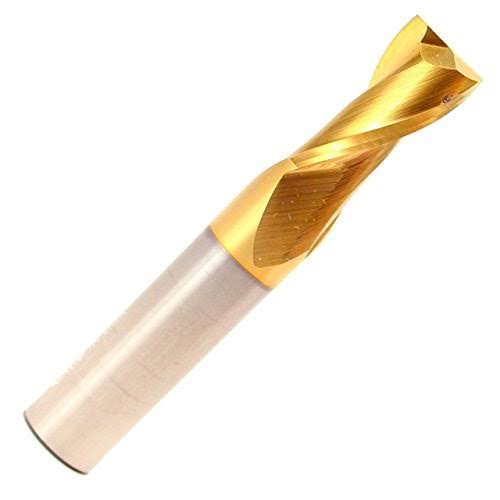 Carbide End Mill 4 Flute Tin 1-1/2x22 Flute Length 6x22 Overall Length 5/16x22 Shank Single End Square J323