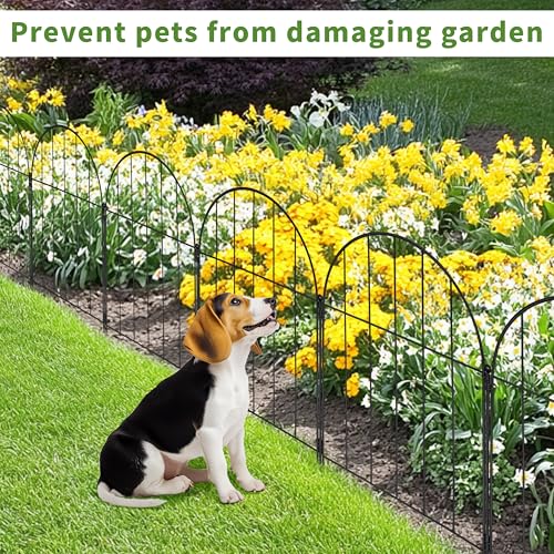 10 Pack Metal No Dig Garden Fence 11FT x 17inch Z514