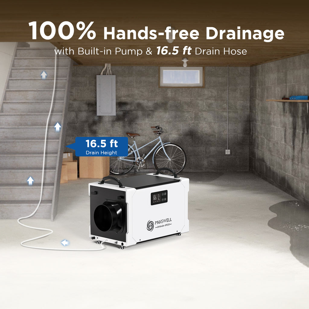 235 Pints Commercial Dehumidifier with Pump and Drain Hose O556862