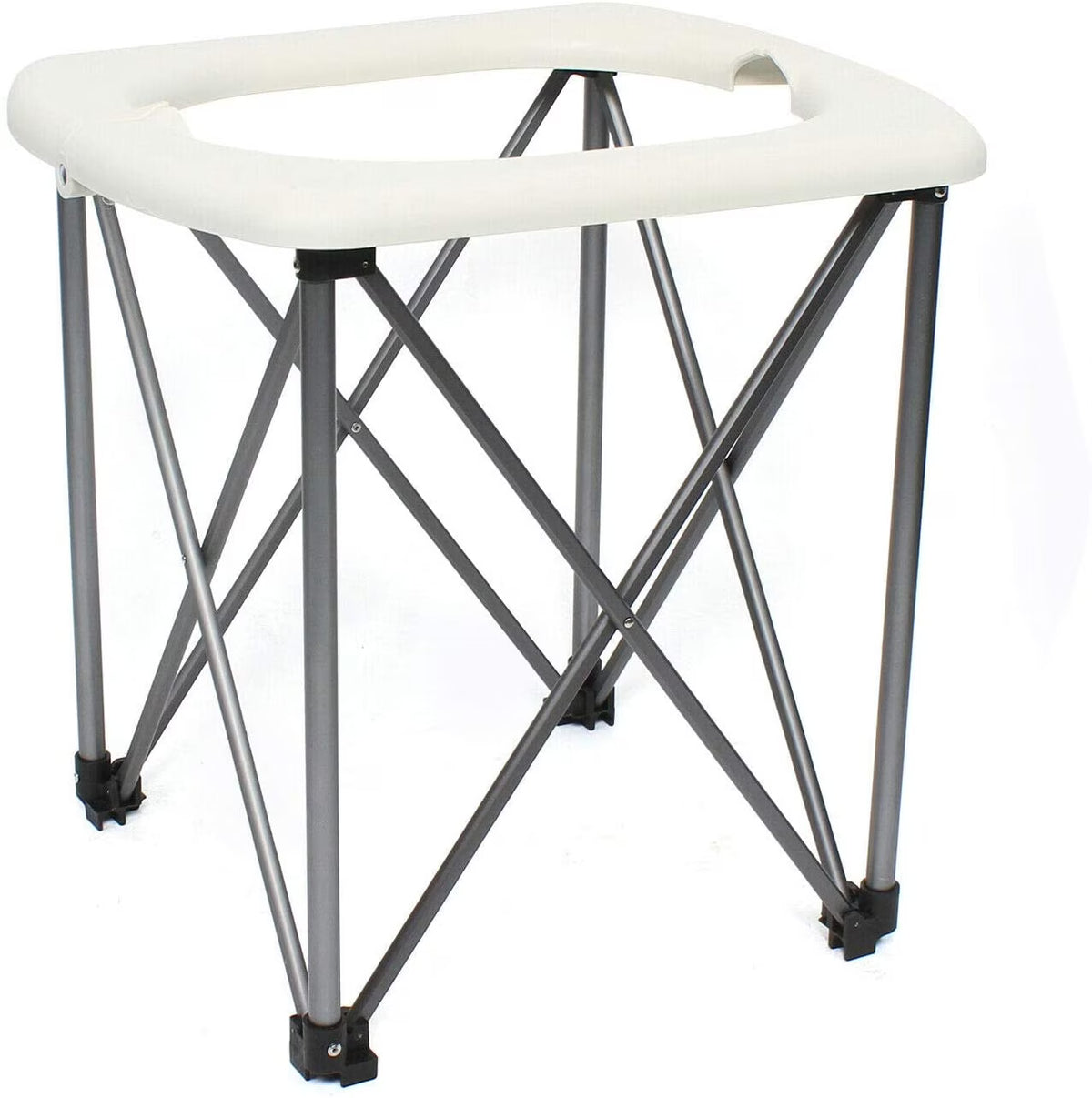 Portable Folding Toilet Commode Seat with Steel Feet G19280