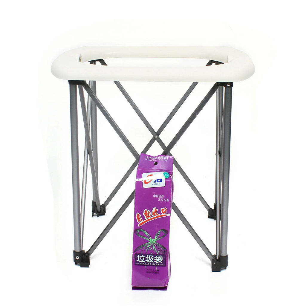 Portable Folding Toilet Commode Seat with Steel Feet G19280