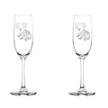 Set of 2 Glass Champagne Flutes 8 oz Stemmed C99150