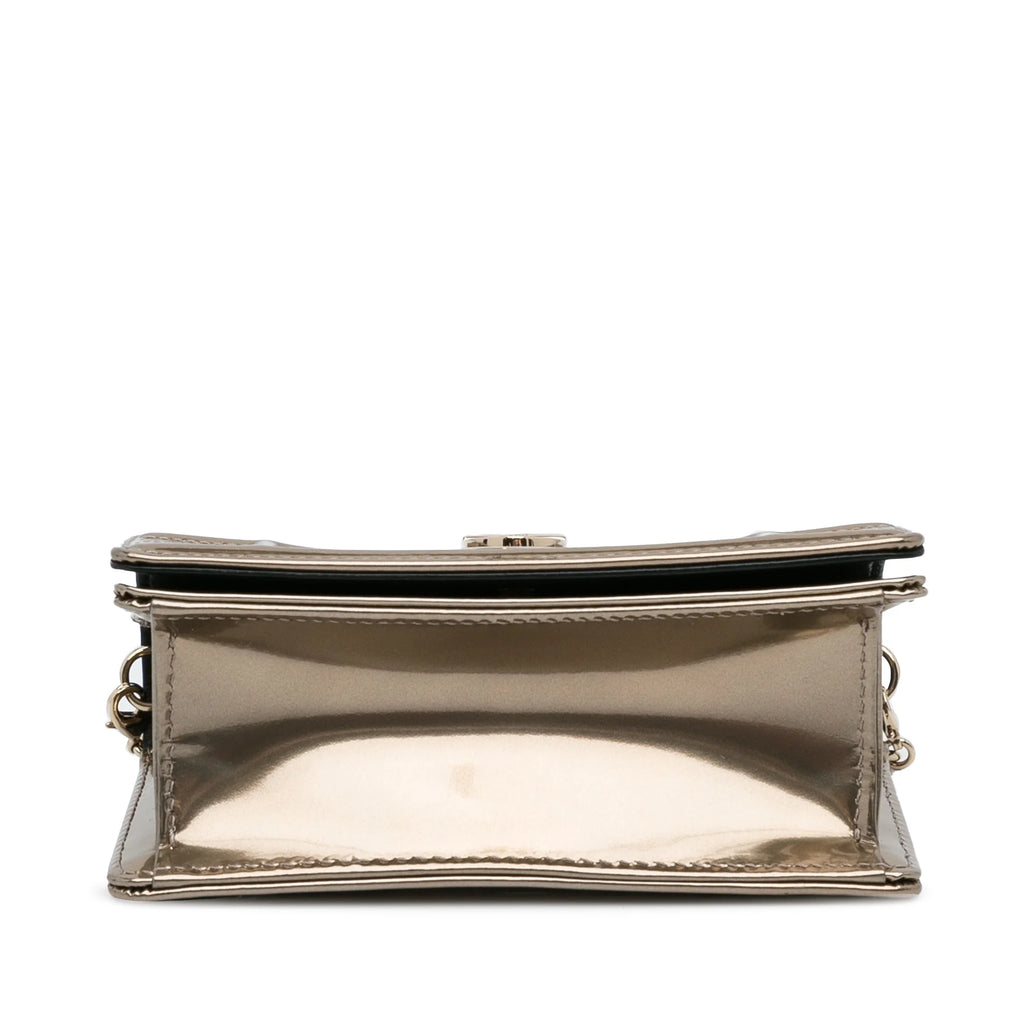 Patent Leather Gold Crossbody Bag S2050