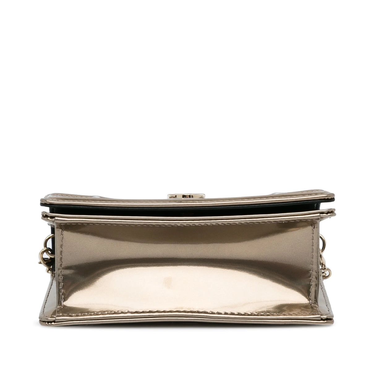 Patent Leather Gold Crossbody Bag S2050